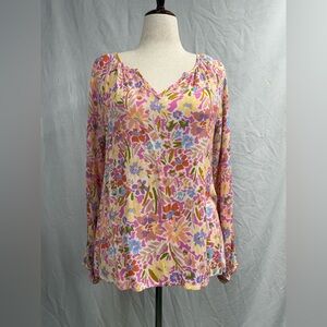Faveur Multicolor Floral Rayon Blouse